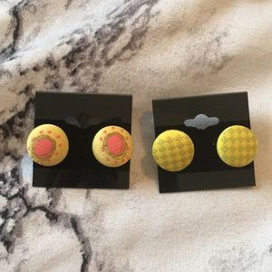 Fabric earrings set